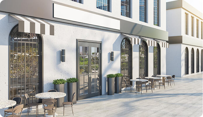 飲食店舗の看板まわり補修